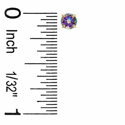 4mm Mystic Fire® Topaz Stud Earrings in 10K Gold