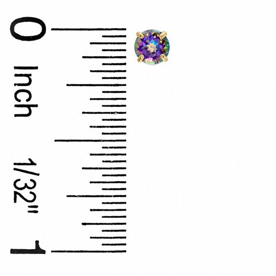 4mm Mystic Fire® Topaz Stud Earrings in 10K Gold