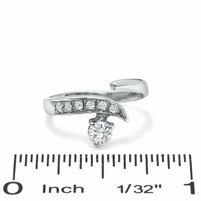 Toe Ring with Cubic Zirconia in Sterling Silver