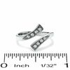 Thumbnail Image 1 of Sterling Silver CZ Bypass Midi/Toe Ring