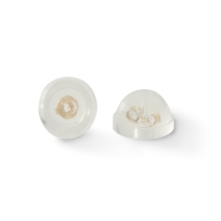 6mm Heart-Shaped Lab-Created Ruby and Cubic Zirconia Stud Earrings in 10K Gold