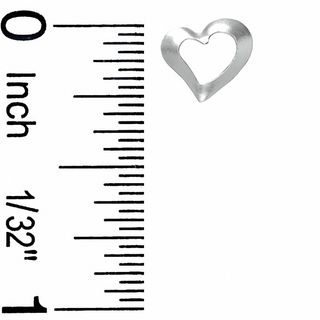 Open Heart and Dolphin Stud Earrings Set in Sterling Silver
