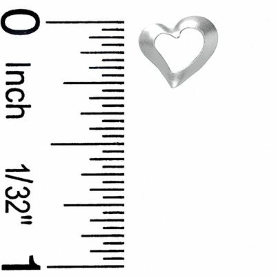 Open Heart and Dolphin Stud Earrings Set in Sterling Silver