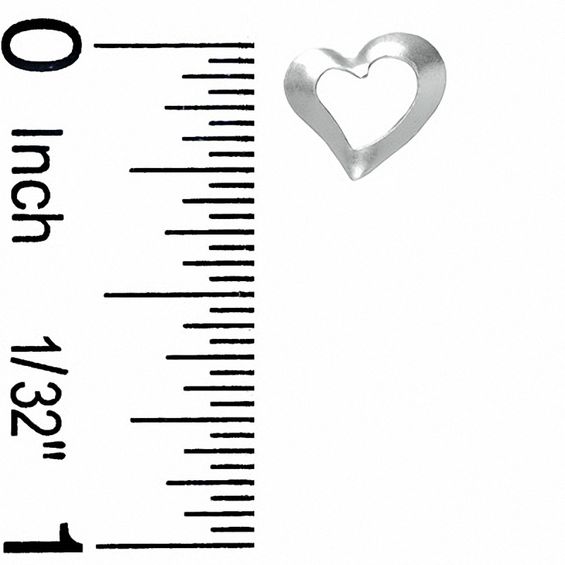Open Heart and Dolphin Stud Earrings Set in Sterling Silver