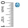 5mm Blue Topaz Stud Earrings in 10K White Gold