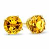 6mm Citrine Stud Earrings in 10K Gold
