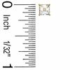 4mm Princess-Cut White Topaz Stud Earrings in 10K Gold