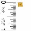 4mm Princess-Cut Citrine Stud Earrings in 10K Gold