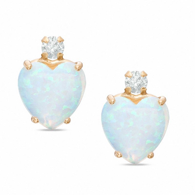 アクセサリー Natural Topaz Heart Earrings Natural Blue Topaz & White Zircon Earrings, Heart Shape