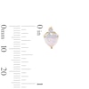 Thumbnail Image 2 of 6mm Heart-Shaped Lab-Created Opal and Cubic Zirconia Stud Earrings in 10K Gold
