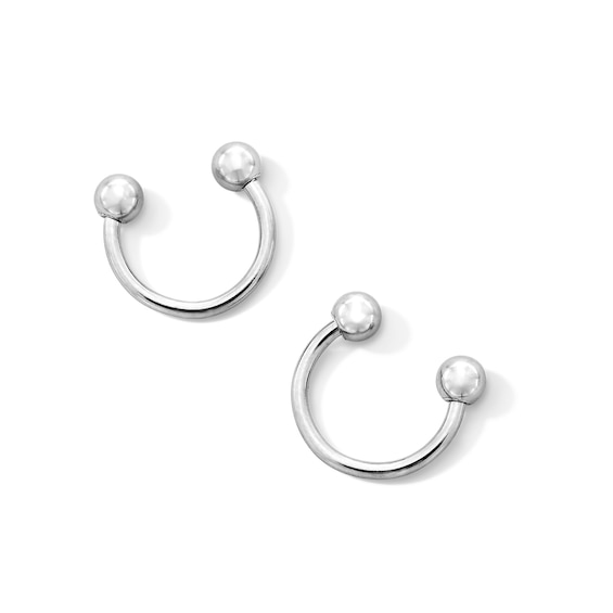 Solid Stainless Steel Horseshoe Pair - 18G 5/16"