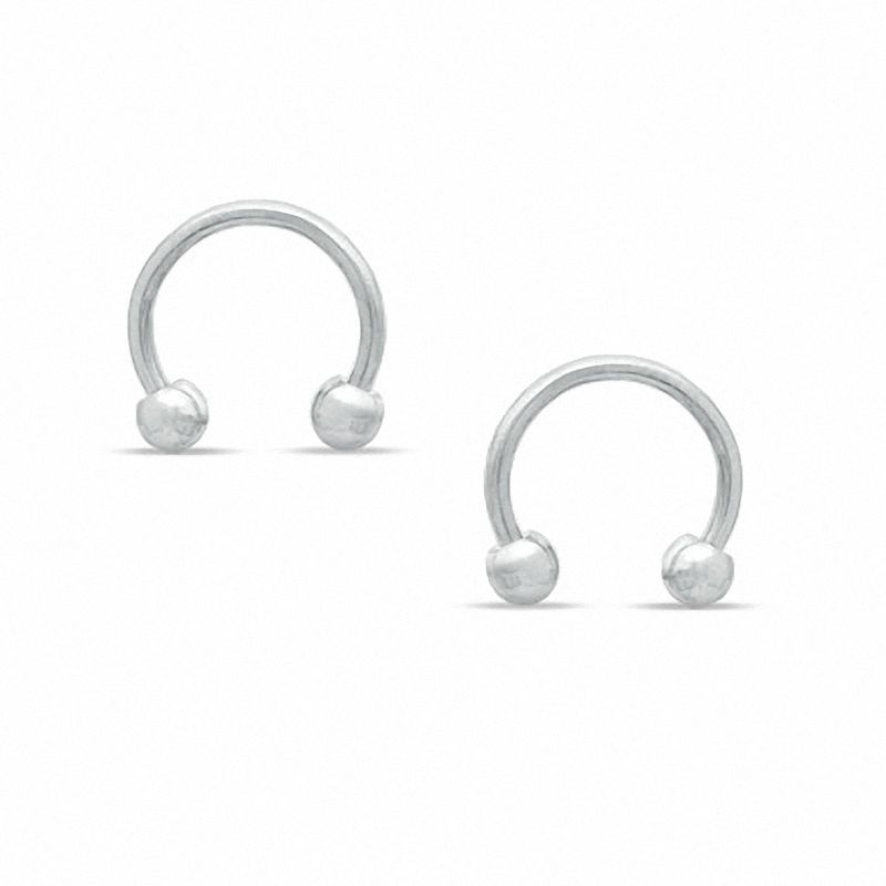 Solid Stainless Steel Horseshoe Pair - 18g 5/16