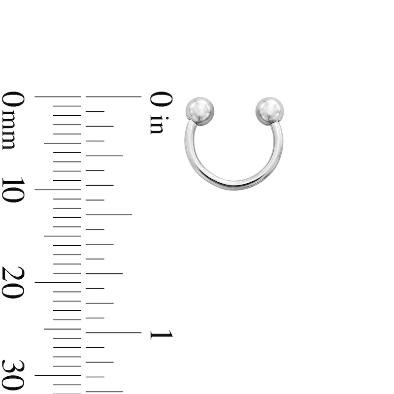 Main Image 3 of Solid Stainless Steel Horseshoe Pair - 18G 5/16"