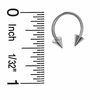 016 Gauge Spiked Horseshoe Pair in Stainless Steel Solid and Tube - 3/8"