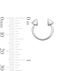 Thumbnail Image 3 of Solid and Tube Stainless Steel Spiked Horseshoe Pair - 16G 3/8"