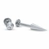 Thumbnail Image 1 of 014 Gauge Spiked Labret Set with Crystal in Stainless Steel