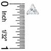 Thumbnail Image 2 of 6mm Trillion-Cut Cubic Zirconia Stud Earrings in Sterling Silver