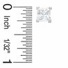 Princess-Cut Cubic Zirconia Three-Piece Stud Earrings Set in Sterling Silver