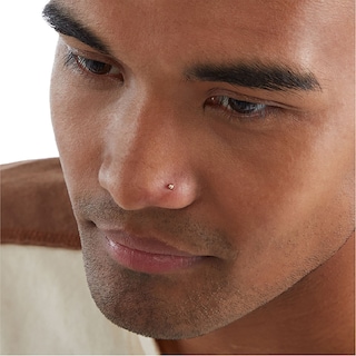14K Hollow and Semi-Solid Gold CZ Nose Stud Set