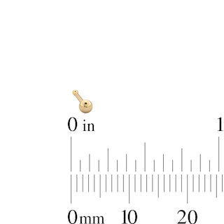14K Hollow and Semi-Solid Gold CZ Nose Stud Set