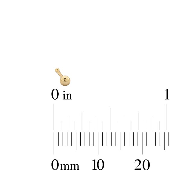 14K Hollow and Semi-Solid Gold CZ Nose Stud Set