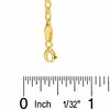 Child's Hollow Mariner Chain Necklace in 14K Gold - 13"
