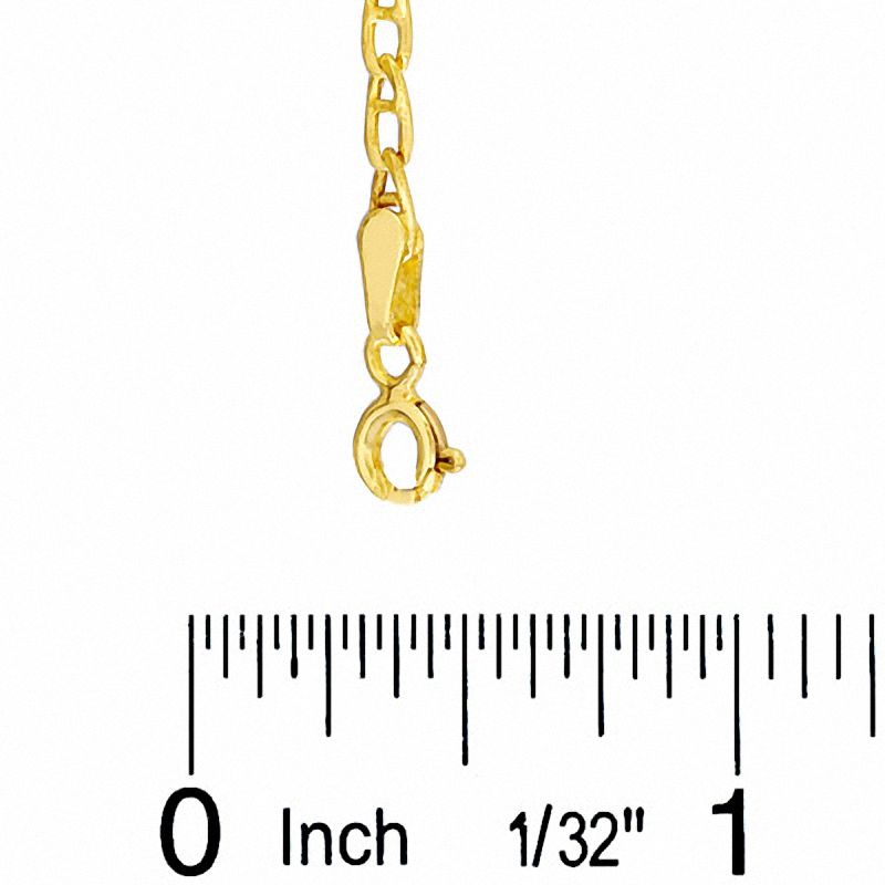 Child's Hollow Mariner Chain Necklace in 14K Gold - 13"