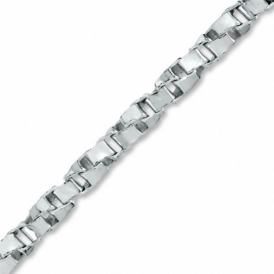 5mm Twisted Box Link Bracelet in Sterling Silver - 8.5"