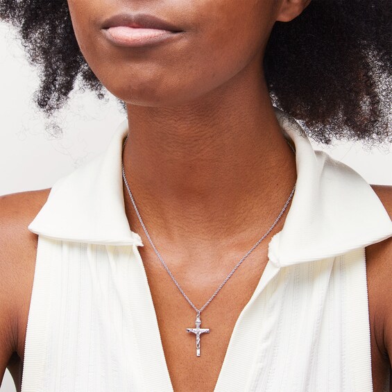 Small Crucifix Charm in Sterling Silver