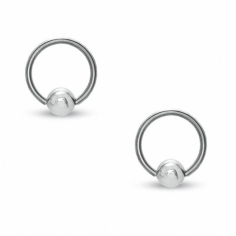 018 Gauge Captive Bead Ring Pair in Stainless Steel - 5/16"