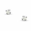 Thumbnail Image 1 of 2mm Cubic Zirconia Solitaire Stud Piercing Earrings in 14K Solid White Gold