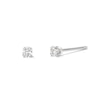 Thumbnail Image 1 of 2mm Cubic Zirconia Solitaire Stud Piercing Earrings in 14K Solid White Gold