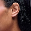 Thumbnail Image 2 of 2mm Cubic Zirconia Solitaire Stud Piercing Earrings in 14K Solid White Gold