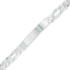 Sterling Silver 220G Figaro ID Chain Bracelet - 8"