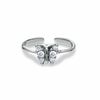 Thumbnail Image 0 of Butterfly Toe Ring with Cubic Zirconia in Sterling Silver