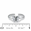 Thumbnail Image 1 of Butterfly Toe Ring with Cubic Zirconia in Sterling Silver