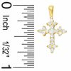 Cubic Zirconia Perfect Cross Charm in 10K Solid Gold
