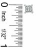 Thumbnail Image 2 of 1/7 CT. T.W. Princess-Cut Diamond Illusion Stud Earrings in 10K White Gold