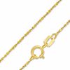 Child's 030 Gauge Twisted Serpentine Chain Necklace in 10K Gold - 13"