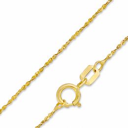 Child's 030 Gauge Twisted Serpentine Chain Necklace in 10K Gold - 13&quot;