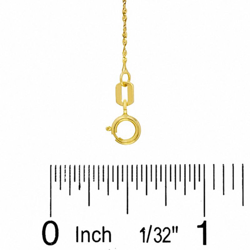 Child's 030 Gauge Twisted Serpentine Chain Necklace in 10K Gold - 13"