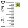 Thumbnail Image 1 of 4mm Princess-Cut Peridot Stud Earrings in 10K White Gold