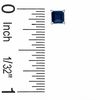 4mm Princess-Cut Blue Sapphire Solitaire Stud Earrings in 14K White Gold