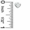Thumbnail Image 1 of Child's Puffed Heart Stud Earrings in 10K White Gold