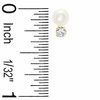 Thumbnail Image 2 of 5mm Freshwater Cultured Pearl Drop Earrings in 10K Gold with CZ