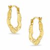 11mm Fan Hoop Earrings in 10K Gold