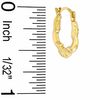 11mm Fan Hoop Earrings in 10K Gold