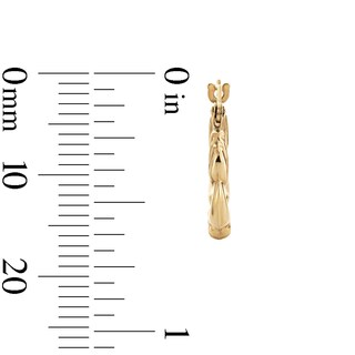 11mm Fan Hoop Earrings in 10K Gold