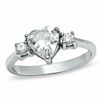 Thumbnail Image 1 of 6.5mm Cubic Zirconia Heart Ring in Sterling Silver