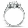 Thumbnail Image 2 of 6.5mm Cubic Zirconia Heart Ring in Sterling Silver